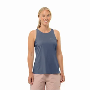 Damska koszulka bez rękawów Jack Wolfskin PRELIGHT AIR TANK W evening sky - XS - Koszulki i topy damskie - miniaturka - grafika 1