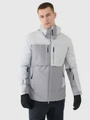 Kurtki męskie - 4F Kurtka narciarska z wypełnieniem Primaloft i membraną Pertex 20000/20000 męska - szara XXL - miniaturka - grafika 1