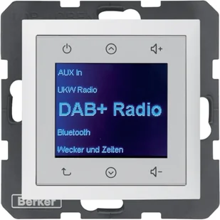 Berker Radio podtynkowe Bluetooth Dab+ B.3/B.7/B.Kwadrat - biały mat, bez głośnika - Inne akcesoria elektryczne - miniaturka - grafika 1