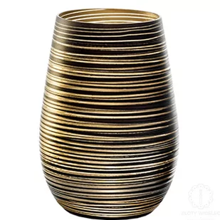 Stolzle Lausitz Twister Olympic szklanki czarne ze złotym 465 ml. 6 szt. - Szklanki - miniaturka - grafika 1