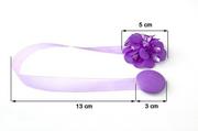 Akcesoria do wystroju okien - Upinacz dekoracyjny z magnesem kwiatek fioletowy x2 - miniaturka - grafika 1