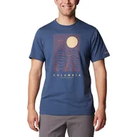Koszulki męskie - T-shirt męski Columbia CSC Seasonal Logo Tee dark mountain/linear drifts - M - miniaturka - grafika 1