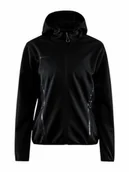 Kurtki damskie - Craft ADV EXPLORE damska kurtka softshellowa, rozmiar M, czarna, wiatroszczelna, wodoodporna kurtka softshellowa do codziennego użytku, 2 kieszenie boczne, 1 kieszeń wewnętrzna, damska kurtka - miniaturka - grafika 1