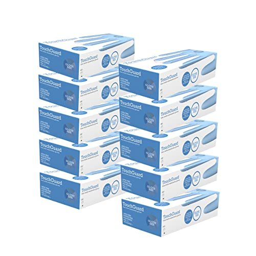 TouchGuard Niebieskie jednorazowe rękawiczki nitrylowe, bez talku i lateksu, karton 10 x 100 sztuk, rozmiar L