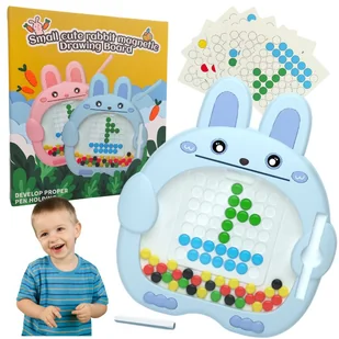 MAGNETYCZNA TABLICA DLA DZIECI KRÓLIK - NIEBIESKA - Tablice dla dzieci - miniaturka - grafika 1