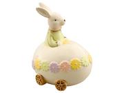 Wielkanoc - Króliczek wielkanocny królik ceramiczny jajko - miniaturka - grafika 1