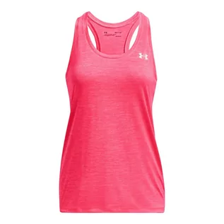 Koszulki i topy damskie - Under Armour, Top treningowy damski, Tech Tank - Twist, 1275487-684, Różowy, Rozmiar S - grafika 1