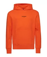 Bluzy męskie - Superdry Męska bluza z kapturem, Orange, L - miniaturka - grafika 1