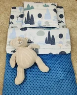 Śpiworki dla dzieci - Śpiworek do przedszkola Auta - Minky jeans - miniaturka - grafika 1