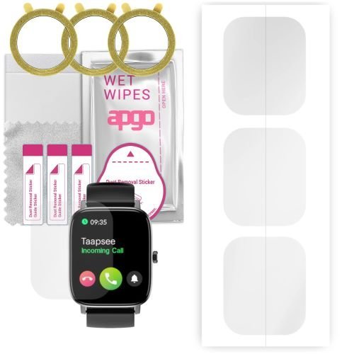 3x folia ochronna hydrożelowa do Noise ColorFit Icon 2 - apgo Smartwatch Hydrogel Protection Ochrona na ekran smartwatcha