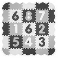 Maty piankowe - Milly Mally, Mata Piankowa Puzzle, Jolly 3x3 Digits, Szary - miniaturka - grafika 1