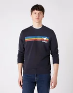 Bluzy męskie - MĘSKA BLUZA WRANGLER EXPLORER SWEAT DARK NAVY W6D0HYXAE 112130714 - Wrangler - miniaturka - grafika 1