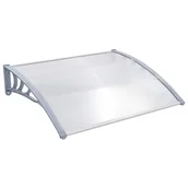 Markizy - vidaXL Daszek nad drzwi, szary, 120 x 100 cm, plastik - miniaturka - grafika 1