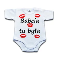 Body dla niemowląt - Babcia tu była BODY niemowlęce - 86 kr - miniaturka - grafika 1