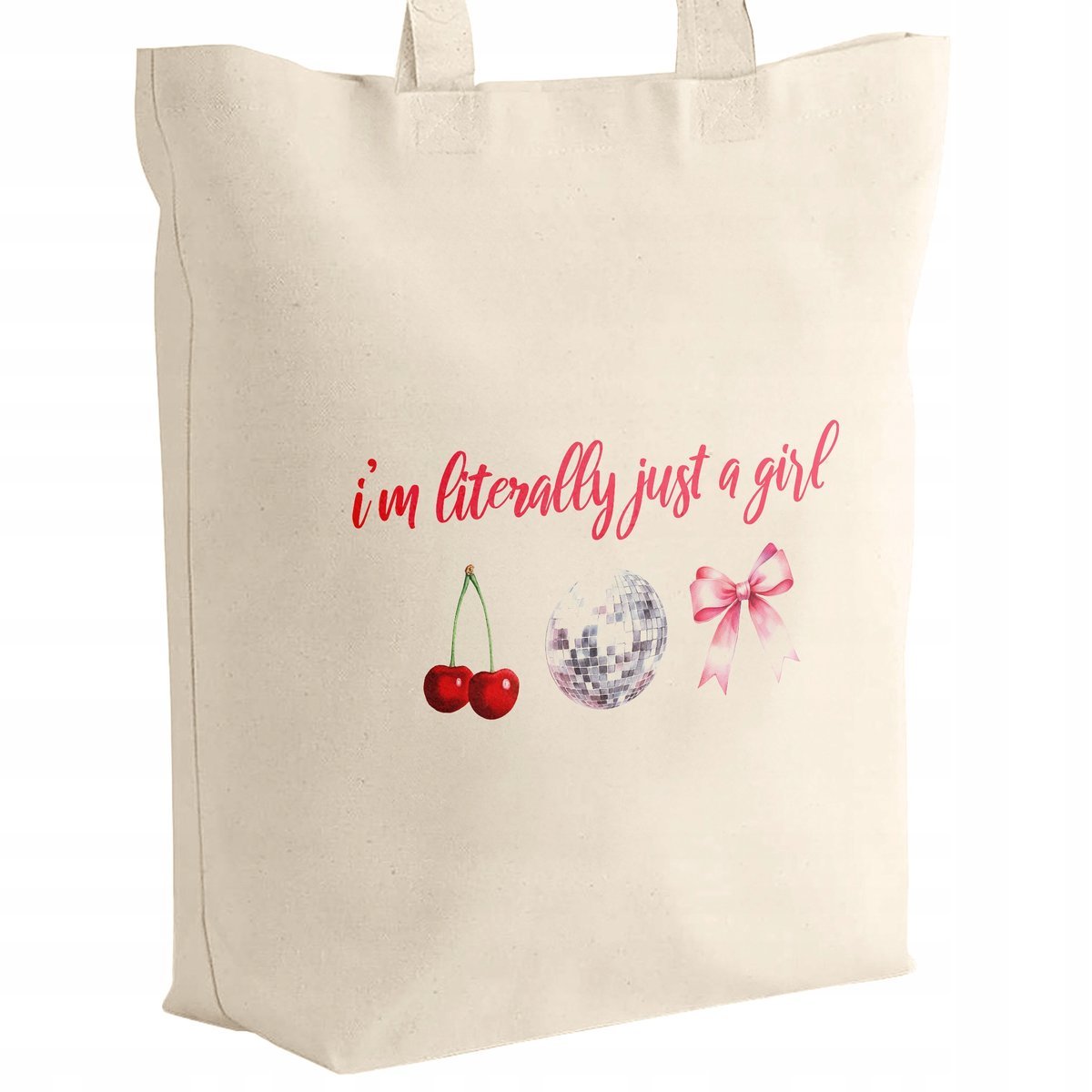 Torba bawełniana z dnem I'M LITERALLY JUST A GIRL Dla Dziewczyny Viral