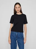 Koszulki i topy damskie - Vila Koszulka "Sola" w kolorze czarnym - miniaturka - grafika 1