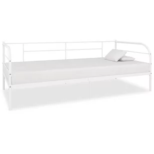 Vida Rama leżanki biała metalowa 90 x 200 cm V-284672 - Łóżka - miniaturka - grafika 1
