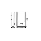 Lampy ogrodowe - OSRAM Lampa zewnętrzna z czujnikiem ruchu ENDURA STYLE ENTRANCE, aluminiowy / szary / cynkowy, aluminium, nowoczesny - miniaturka - grafika 1