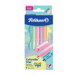 Herlitz, Flamastry pastelowe Colorella, 6 szt. - Przybory szkolne - miniaturka - grafika 1