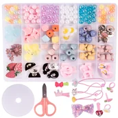 Zabawy w naśladowanie dorosłych - Zestaw Koralików do Tworzenia Bransoletek 240 elementów - miniaturka - grafika 1