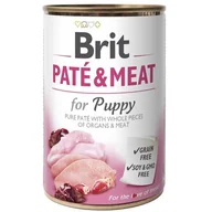 Mokra karma dla psów - Brit Pate &amp; Meat Chicken &amp; Turkey For Puppy Mokra Karma Dla Szczeniąt 400 g - miniaturka - grafika 1