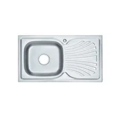 Zlewozmywaki - Leziter Kątowy zlewozmywak jednokomorowy Boli + ociekacz ze stali nierdzewnej - miniaturka - grafika 1