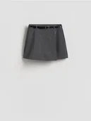 Spodenki damskie - Reserved - Spódnico-szorty z paskiem - jasnoszary - miniaturka - grafika 1