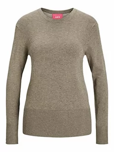JACK & JONES Sweter damski Jjxx Jxlara Ls Soft Crew Neck Knit Noos, beż, S - Swetry damskie - miniaturka - grafika 1