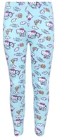 Legginsy - Turkusowe, dziewczęce legginsy z długą nogawką HELLO KITTY 8 lat 128 cm - miniaturka - grafika 1