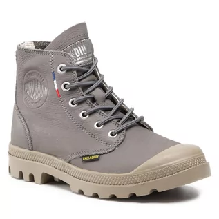 Botki damskie - Palladium Trapery Pampa Hi Unlined LII 77076-070-M Granite Gray - grafika 1