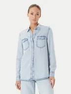 Koszule damskie - Guess Koszula jeansowa W5YH33 D4N61 Niebieski Regular Fit - miniaturka - grafika 1