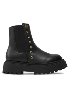 Tommy Hilfiger Botki Chelsea Boot T3A5-33578-1351 M Czarny - Buty dla chłopców - miniaturka - grafika 1