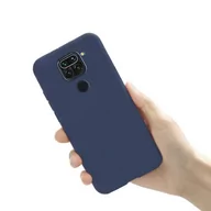 Szkła hartowane na telefon - Xiaomi Etui Silikonowe Ochronne Redmi Note 9 Niebieski Ciemny Granat - miniaturka - grafika 1