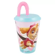 Kubki dla dzieci - Kubek plastikowy ze słomką Paw Patrol Skye 430 ml - miniaturka - grafika 1