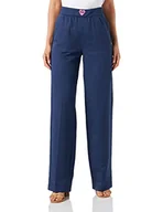Spodnie damskie - Love Moschino Pałac Trousers Spodnie Damskie Casual, Dark Blue, 34 - miniaturka - grafika 1
