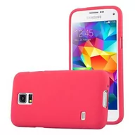 Etui i futerały do telefonów - Etui Pokrowiec Do Samsung Galaxy S5 MINI / S5 MINI DUOS Obudowa w FROST CZERWONY TPU Silikon Case Cover Ochronny Plecki Cadorabo - miniaturka - grafika 1