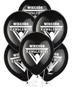 Wieczór panieński i kawalerski - Balony czarne napis Wieczór Kawalerski Zestaw dekoracje 6 szt. - miniaturka - grafika 1