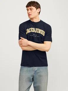 Jack & Jones Koszulka "Caleb" w kolorze granatowym - Koszulki męskie - miniaturka - grafika 1