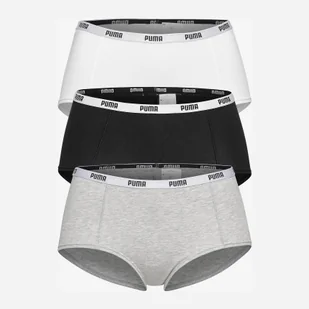 Komplet damskich majtek-szorty 3 sztuki Puma Mini Short 3p Pack 90759101 S Czarny/Szary/Biały (8718824804552) - Majtki damskie - miniaturka - grafika 1