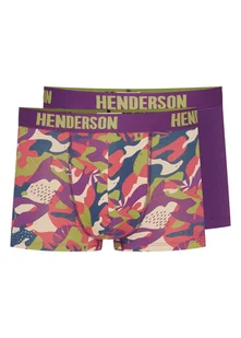 Bokserki Spin Henderson 2-pak fioletowy, kolorowe moro XL - Majtki męskie - miniaturka - grafika 1