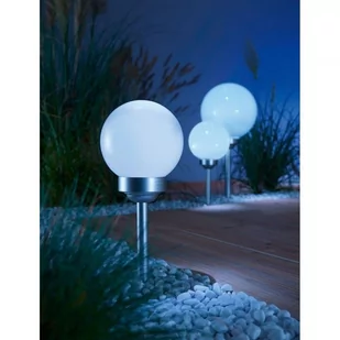 Zestaw 6 Ogrodowych Lampa Solarnych Kula Mleczna śr. 20cm 4 LED - Lampy ogrodowe - miniaturka - grafika 3