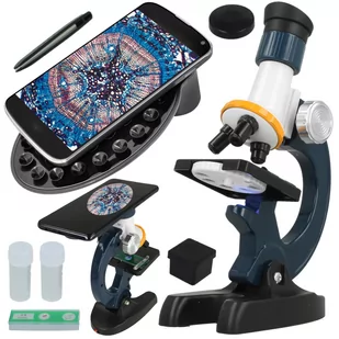 Mikroskop Naukowy Powiększa 1200X Widok Na Telefon Niebieski U855N - Mały naukowiec - miniaturka - grafika 1
