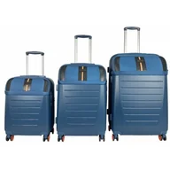 Walizki - Zestaw walizek SEMI LINE T5737-0 Niebiesko-pomarańczowy - miniaturka - grafika 1