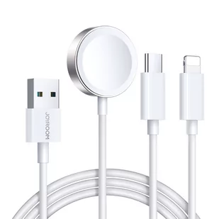 Joyroom Kabel 3 w 1 USB-A do USB-C / Lightning / Apple Watch Magnetic 3.5A, 1.2m, biały - Kable USB - miniaturka - grafika 1