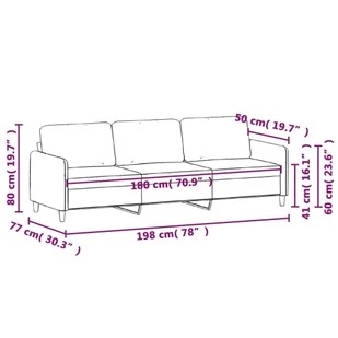 Sofa 3-osobowa, ciemnozielony, 180 cm, obita aksamitem - Sofy i kanapy - miniaturka - grafika 9