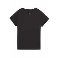 Koszulki sportowe damskie - Damska koszulka do biegania z grafiką i napisem PUMA Black Q2 - miniaturka - grafika 1