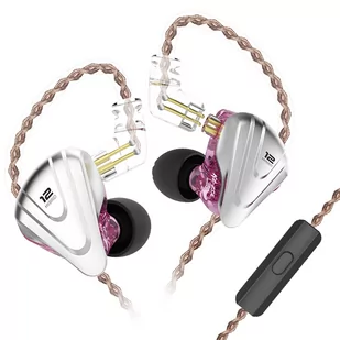 KZ ZSX Terminator Metal 5BA 1DD HIFI with Mic- Purple - Słuchawki - miniaturka - grafika 2