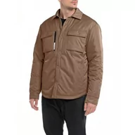 Kurtki męskie - Replay męska kurtka koszulowa, 695 Light Mud, S - miniaturka - grafika 1