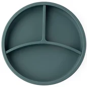 Miseczki i talerzyki dla dzieci - ECORASCALS Miseczka trójdzielna silikonowa TEAL z przyssawką - miniaturka - grafika 1