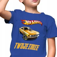 Koszulki męskie - T-Shirt Dziecięcy Koszulka Hot Wheels Blue Wz 146 - miniaturka - grafika 1